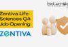 Zentiva Life Sciences QA Job