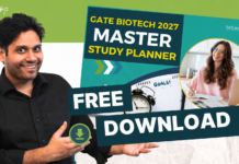 Download FREE GATE 2027 Master Study Planner – GATE Biotech Study Planner PDF