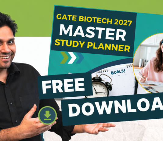 Download FREE GATE 2027 Master Study Planner – GATE Biotech Study Planner PDF