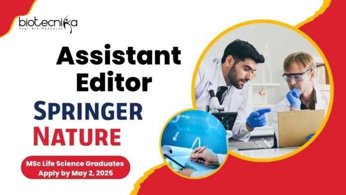 Assistant Editor Job at Springer Nature