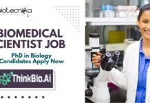 Biomedical Scientist Job at ThinkBio.Ai® l PhD in Biology Candidates Apply Now in Kochi, Kerala