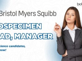 Biospecimen Lead, Manager at Bristol Myers Squibb (BMS)- life science candidates Apply now!