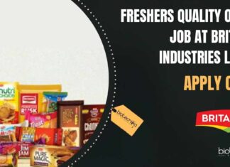 Freshers Quality Officer Job at Britannia