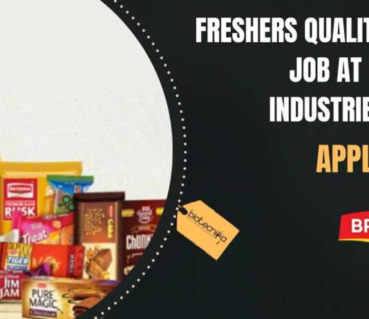 Freshers Quality Officer Job at Britannia