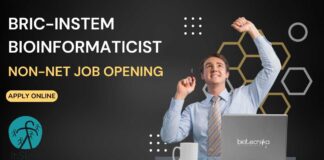 BRIC-inStem Bioinformatics Non-NET Job