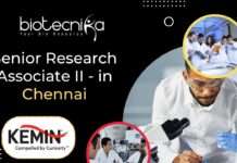 Senior Research Associate II - in Chennai