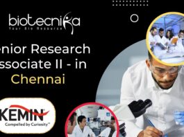 Senior Research Associate II - in Chennai