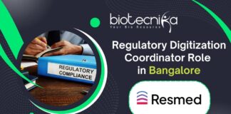 Regulatory Digitization Coordinator Role - at ResMed