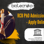 RCB PhD Admissions 2025 - Apply Online