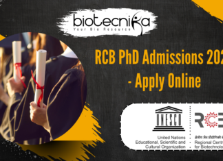 RCB PhD Admissions 2025 - Apply Online