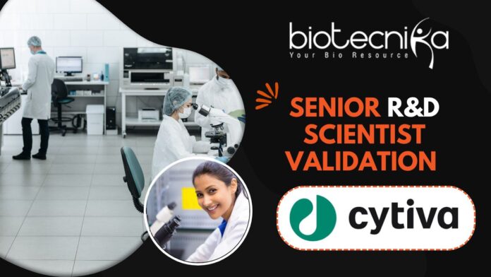 Senior R&D Scientist Validation - at Cytiva in Bangalore