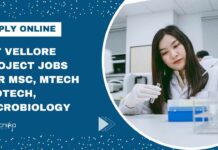 VIT Vellore Project Jobs For MSc