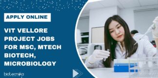VIT Vellore Project Jobs For MSc