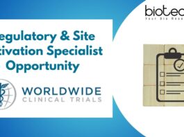 Regulatory & Site Activation Specialist Opportunity