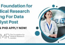 The Foundation for Medical Research Hiring For Data Analyst Post – MSc & PhD Apply Now! Data Analyst Job at The Foundation for Medical Research