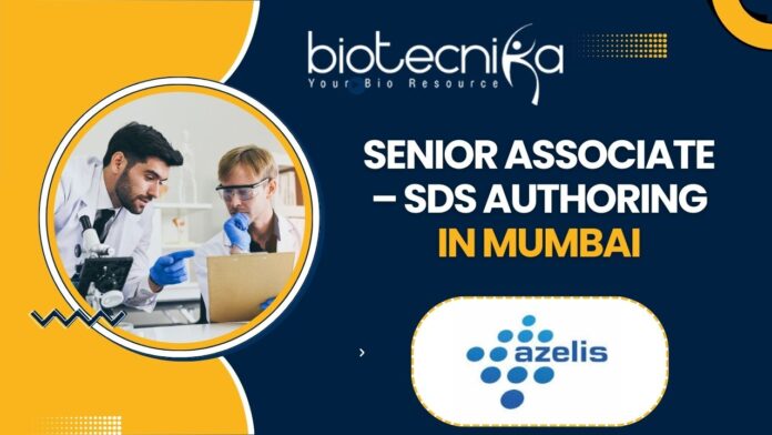 Senior Associate – SDS Authoring - at Azelis