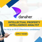 Danaher M.Sc/ PhD Lifescience Job in Intellectual Property!