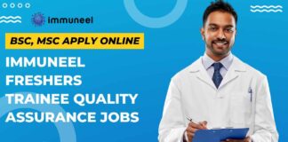 Immuneel Freshers Trainee QA Jobs