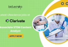 Latest Life Science Jobs at Clarivate as Associate STEM Content Analyst – Apply Now! Latest Lifescience jobs at Clarivate