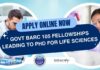 BARC Fellowships Life Sciences 2025