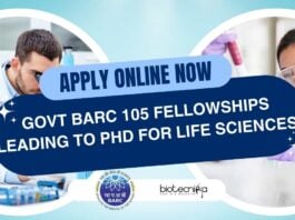BARC Fellowships Life Sciences 2025
