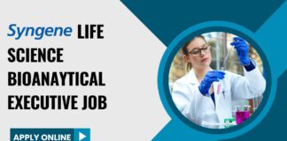 Syngene Life Science Executive Job