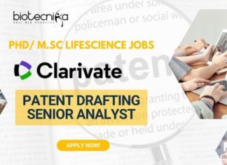 Clarivate PhD/ M.Sc Lifescience jobs
