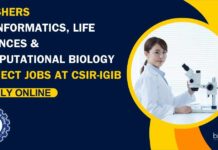Freshers Bioinformatics Project Jobs at CSIR-IGIB