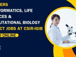 Freshers Bioinformatics Project Jobs at CSIR-IGIB