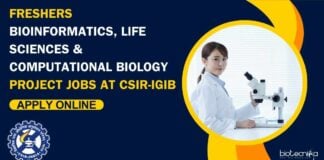 Freshers Bioinformatics Project Jobs at CSIR-IGIB