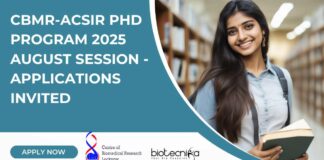 CBMR-AcSIR PhD Program 2025 Admissions Open