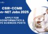 CSIR-CCMB Non-NET Jobs For Bioinformatics, Life Sciences - Apply Now