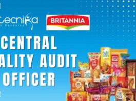 Central Quality Audit Officer – Britannia Pune Job Opportunity