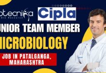 Join Cipla as Junior Team Member – Microbiology – Apply Now! Cipla Junior Team Member – Microbiology Job in Patalganga