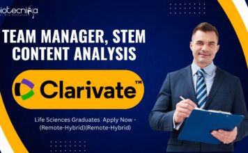 Clarivate Team Manager, STEM Content Analysis - Life Sciences Graduates  Apply Now -(Remote-Hybrid)