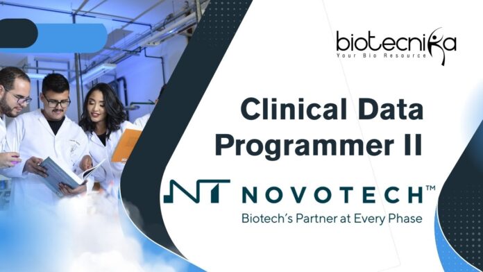 Clinical Data Programmer II Job at Novotech | Global CRO Role