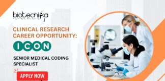 Clinical Research Career Opportunity: Senior Medical Coding Specialist Job at ICON Plc- Apply Now