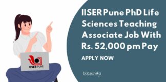 IISER Pune Life Sciences Teaching Associate