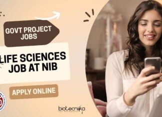 Govt Project Jobs For Life Sciences