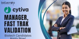 Cytiva- Manager, Fast Trak Validation Biotech Candidates - Apply Now