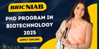 BRIC-NIAB PhD Program in Biotechnology 2025
