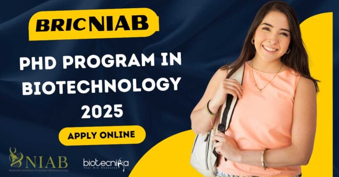 BRIC-NIAB PhD Program in Biotechnology 2025