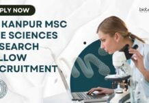 IIT Kanpur MSc Life Sciences Research Fellow