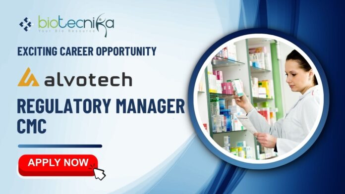 Exciting Career Opportunity in Alvotech: Regulatory Manager CMC Job- Apply Now