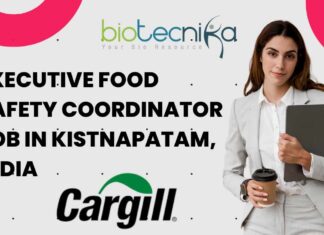 Executive Food Safety Coordinator at Cargill – Apply Now! Executive Food Safety Coordinator at Cargill in Kistnapatam, India - Apply Now!