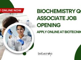 Biochemistry QC Associate Job Opening