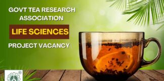 Govt Tea Research Vacancies