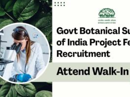 BSI Botany Research Jobs