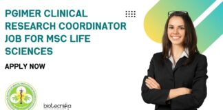 PGIMER Clinical Research Coordinator Job