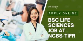 BSc Life Sciences Job at NCBS-TIFR